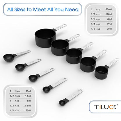 Smart Home TILUCK Measuring Cups & Spoons Set, Stackable Kit