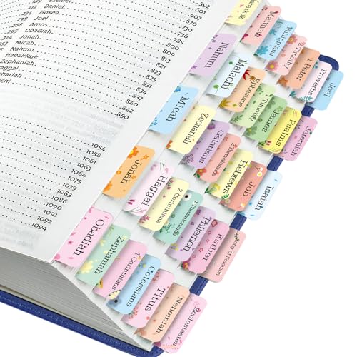 Smart Home Bible Tabs, 75 Tabs, Laminated Bible Index Tabs for Women Essentials