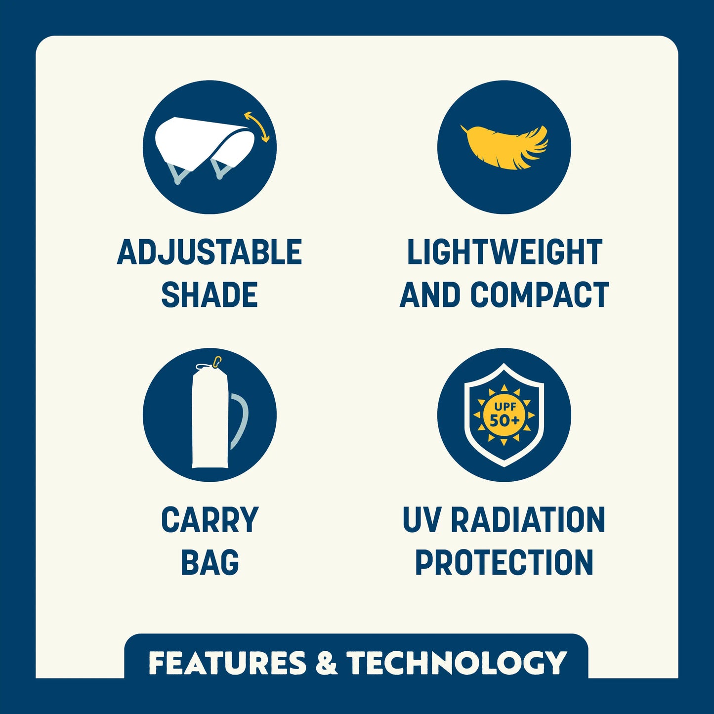 Heavy Duty SunShade Accessory - Coral - SunShade Canopy for Beach & Camping Detail